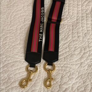Marc Jacobs Black and Red Strap with Gold Clips